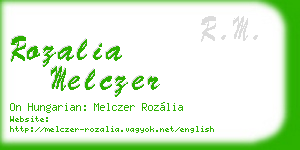 rozalia melczer business card