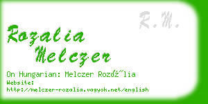 rozalia melczer business card